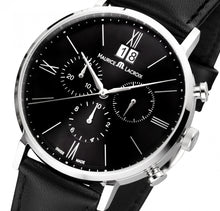 Laden Sie das Bild in den Galerie-Viewer, Maurice Lacroix Eliros Chronograph Herren-Uhr EL1088-SS001-311-1 Swiss Made Saphirglas Lederband schwarz NEU OVP. mit Box Papiere 2 Jahre Hersteller-Garantie