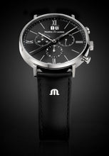 Laden Sie das Bild in den Galerie-Viewer, Maurice Lacroix Eliros Chronograph Herren-Uhr EL1088-SS001-311-1 Swiss Made Saphirglas Lederband schwarz NEU OVP. mit Box Papiere 2 Jahre Hersteller-Garantie