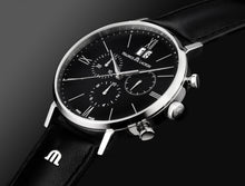 Laden Sie das Bild in den Galerie-Viewer, Maurice Lacroix Eliros Chronograph Herren-Uhr EL1088-SS001-311-1 Swiss Made Saphirglas Lederband schwarz NEU OVP. mit Box Papiere 2 Jahre Hersteller-Garantie