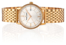 Laden Sie das Bild in den Galerie-Viewer, Maurice Lacroix Eliros Date Diamonds Damen-Armbanduhr EL1094-PVPD6-112-1 Gold mit 60 echten Diamanten NEU OVP 2 Jahre Garantie mit Box Papiere Garantiekarte