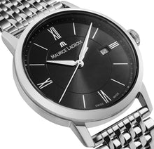 Laden Sie das Bild in den Galerie-Viewer, Maurice Lacroix Eliros Date Damen-Armbanduhr EL1094-SS002-310-1 Zifferblatt schwarz Edelstahl-Band NEU OVP. mit Box Papiere 2 Jahre Hersteller-Garantie