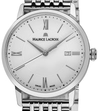 Laden Sie das Bild in den Galerie-Viewer, Maurice Lacroix Eliros Date Damenuhr EL1094-SS002-110-1 Zifferblatt weiss Edelstahl-Band hochglänzend NEU OVP. mit Box Papiere 2 Jahre Hersteller-Garantie