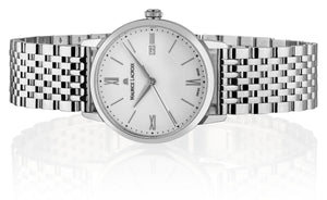 Maurice Lacroix Eliros Date Damenuhr EL1094-SS002-110-1 Zifferblatt weiss Edelstahl-Band hochglänzend NEU OVP. mit Box Papiere 2 Jahre Hersteller-Garantie