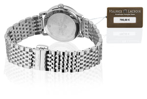 Maurice Lacroix Eliros Date Damenuhr EL1094-SS002-110-1 Zifferblatt weiss Edelstahl-Band hochglänzend NEU OVP. mit Box Papiere 2 Jahre Hersteller-Garantie