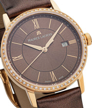 Laden Sie das Bild in den Galerie-Viewer, Maurice Lacroix Eliros Date Diamonds Damen-Armbanduhr EL1094-PVPD1-710-1 mit 60 Diamanten  NEU OVP. mit Box/Papiere/Garantie