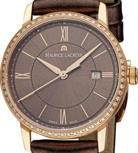 Laden Sie das Bild in den Galerie-Viewer, Maurice Lacroix Eliros Date Diamonds Damen-Armbanduhr EL1094-PVPD1-710-1 mit 60 Diamanten  NEU OVP. mit Box/Papiere/Garantie