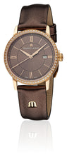 Laden Sie das Bild in den Galerie-Viewer, Maurice Lacroix Eliros Date Diamonds Damen-Armbanduhr EL1094-PVPD1-710-1 mit 60 Diamanten  NEU OVP. mit Box/Papiere/Garantie