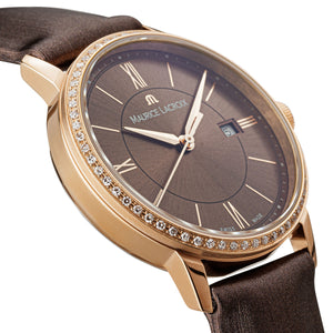 Maurice Lacroix Eliros Date Diamonds Damen-Armbanduhr EL1094-PVPD1-710-1 mit 60 Diamanten  NEU OVP. mit Box/Papiere/Garantie
