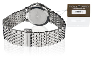 Maurice Lacroix Eliros Date Diamonds Damen-Armbanduhr Edelstahl-Band Lünette mit 60 Diamanten EL1094-SD502-110-1 NEU OVP. Garantie