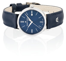 Laden Sie das Bild in den Galerie-Viewer, Maurice Lacroix Eliros Date Ladies Damenuhr EL1094-SS001-410-1 Zifferblatt blau Lederband blau NEU OVP. mit Box, Papiere, Anleitung und 2 Jahren Hersteller-Garantie