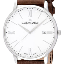 Laden Sie das Bild in den Galerie-Viewer, Maurice Lacroix Eliros Date EL1118-SS001-113-1 Herren-Armbanduhr mit braunem Lederband NEU OVP. mit Box Papiere 2 Jahre Hersteller-Garantie