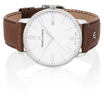 Laden Sie das Bild in den Galerie-Viewer, Maurice Lacroix Eliros Date EL1118-SS001-113-1 Herren-Armbanduhr mit braunem Lederband NEU OVP. mit Box Papiere 2 Jahre Hersteller-Garantie