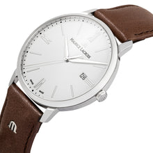 Laden Sie das Bild in den Galerie-Viewer, Maurice Lacroix Eliros Date EL1118-SS001-113-1 Herren-Armbanduhr mit braunem Lederband NEU OVP. mit Box Papiere 2 Jahre Hersteller-Garantie