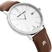 Laden Sie das Bild in den Galerie-Viewer, Maurice Lacroix Eliros Date EL1118-SS001-113-1 Herren-Armbanduhr mit braunem Lederband NEU OVP. mit Box Papiere 2 Jahre Hersteller-Garantie