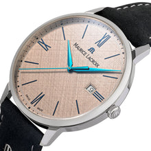 Laden Sie das Bild in den Galerie-Viewer, Maurice Lacroix Eliros Date Herrenuhr EL1118-SS001-114-1 Swiss Made Saphirglas Lederband blau NEU OVP. mit Box Papiere und 2 Jahre Hersteller-Garantie