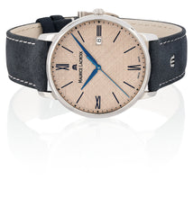Laden Sie das Bild in den Galerie-Viewer, Maurice Lacroix Eliros Date Herrenuhr EL1118-SS001-114-1 Swiss Made Saphirglas Lederband blau NEU OVP. mit Box Papiere und 2 Jahre Hersteller-Garantie