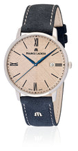 Laden Sie das Bild in den Galerie-Viewer, Maurice Lacroix Eliros Date Herrenuhr EL1118-SS001-114-1 Swiss Made Saphirglas Lederband blau NEU OVP. mit Box Papiere und 2 Jahre Hersteller-Garantie