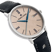 Laden Sie das Bild in den Galerie-Viewer, Maurice Lacroix Eliros Date Herrenuhr EL1118-SS001-114-1 Swiss Made Saphirglas Lederband blau NEU OVP. mit Box Papiere und 2 Jahre Hersteller-Garantie