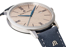 Laden Sie das Bild in den Galerie-Viewer, Maurice Lacroix Eliros Date Herrenuhr EL1118-SS001-114-1 Swiss Made Saphirglas Lederband blau NEU OVP. mit Box Papiere und 2 Jahre Hersteller-Garantie