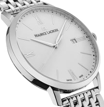 Laden Sie das Bild in den Galerie-Viewer, Maurice Lacroix Eliros Date Herrenuhr EL1118-SS002-113-2 Zifferblatt weiß Edelstahl-Band NEU OVP. 2 Jahre Garantie - Box - Papiere
