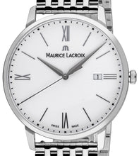 Laden Sie das Bild in den Galerie-Viewer, Maurice Lacroix Eliros Date Herrenuhr EL1118-SS002-113-2 Zifferblatt weiß Edelstahl-Band NEU OVP. 2 Jahre Garantie - Box - Papiere