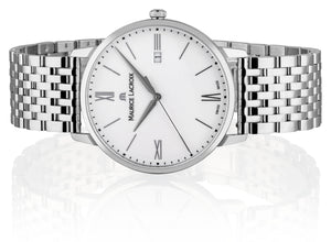 Maurice Lacroix Eliros Date Herrenuhr EL1118-SS002-113-2 Zifferblatt weiß Edelstahl-Band NEU OVP. 2 Jahre Garantie - Box - Papiere