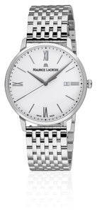 Maurice Lacroix Eliros Date Herrenuhr EL1118-SS002-113-2 Zifferblatt weiß Edelstahl-Band NEU OVP. 2 Jahre Garantie - Box - Papiere