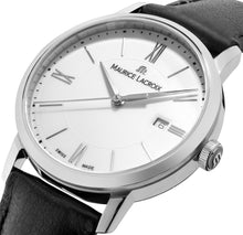 Laden Sie das Bild in den Galerie-Viewer, Maurice Lacroix Eliros Date Ladies Damenuhr EL1094-SS001-110-3 Zifferblatt weiss Lederband schwarz NEU OVP. mit Box, Papiere und 2 Jahre Hersteller-Garantie
