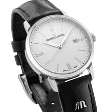 Laden Sie das Bild in den Galerie-Viewer, Maurice Lacroix Eliros Date Ladies Damenuhr EL1094-SS001-110-3 Zifferblatt weiss Lederband schwarz NEU OVP. mit Box, Papiere und 2 Jahre Hersteller-Garantie