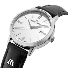 Laden Sie das Bild in den Galerie-Viewer, Maurice Lacroix Eliros Date Ladies Damenuhr EL1094-SS001-110-3 Zifferblatt weiss Lederband schwarz NEU OVP. mit Box, Papiere und 2 Jahre Hersteller-Garantie