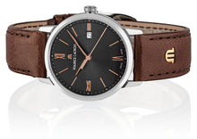 Laden Sie das Bild in den Galerie-Viewer, Maurice Lacroix Eliros Date Ladies Damenuhr EL1094-SS001-311-1 Zifferblatt anthrazit Lederband braun  NEU OVP. mit Box + Garantie