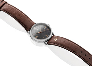 Maurice Lacroix Eliros Date Ladies Damenuhr EL1094-SS001-311-1 Zifferblatt anthrazit Lederband braun  NEU OVP. mit Box + Garantie
