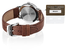 Laden Sie das Bild in den Galerie-Viewer, Maurice Lacroix Eliros Date Ladies Damenuhr EL1094-SS001-311-1 Zifferblatt anthrazit Lederband braun  NEU OVP. mit Box + Garantie