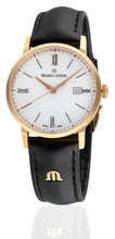 Laden Sie das Bild in den Galerie-Viewer, Maurice Lacroix Eliros Date Gold EL1084-PVP01-112-1 Damen-Armbanduhr mit Lederband schwarz NEU OVP. mit 2 Jahren Hersteller-Garantie Box Papiere