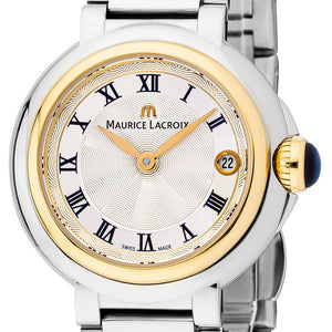 Maurice Lacroix Fiaba Round Date Damen-Armbanduhr FA1003-PVP13-110-1 Stahl-Gold bicolor Gehäuse-Ø 28 mm NEU OVP. mit Box Garantiekarte und 2 Jahren Hersteller-Garantie