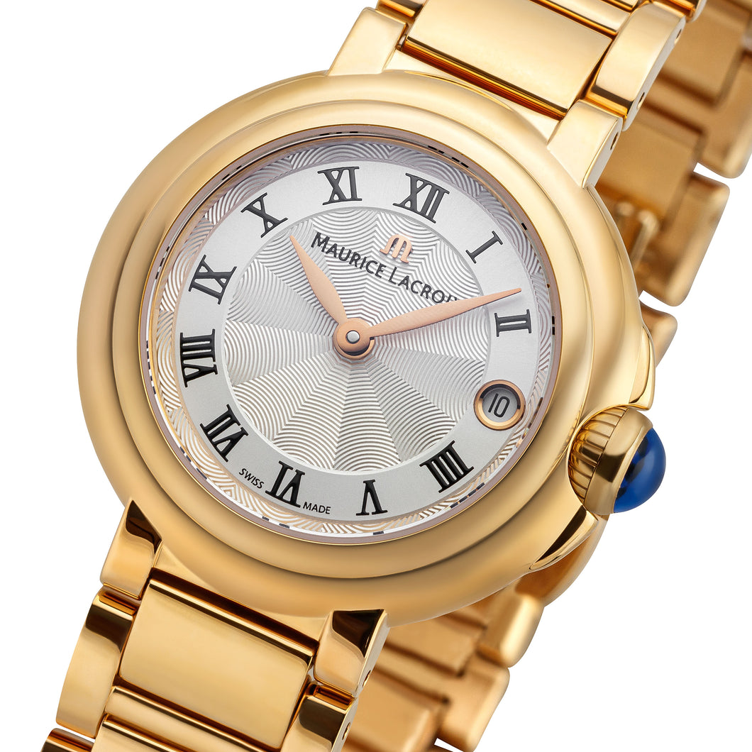 Maurice Lacroix Fiaba Round Date Damenuhr FA1003-PVP06-110-1 Roségold Edelstahl Saphirglas  NEU OVP.