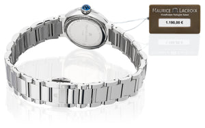 Maurice Lacroix Fiaba Round Date Diamonds Ø 28 mm FA1003-SS002-170-1 | Damen-Armbanduhr | 11 echte Diamanten | Saphirglas | Swiss Made | Edelstahl | Box & Papiere | 2 Jahre Hersteller-Garantie