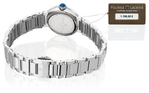 Maurice Lacroix Fiaba Round Date Diamonds Ø 28 mm FA1003-SS002-170-1 Damen-Armbanduhr mit 11 echten Diamanten Box Papiere 2 Jahre Hersteller-Garantie