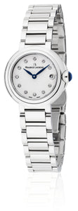 Maurice Lacroix Fiaba Round Date Diamonds Ø 28 mm FA1003-SS002-170-1 | Damen-Armbanduhr | 11 echte Diamanten | Saphirglas | Swiss Made | Edelstahl | Box & Papiere | 2 Jahre Hersteller-Garantie