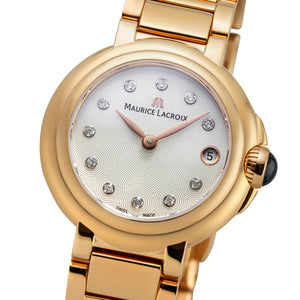 Maurice Lacroix Fiaba Round Date Diamonds Damen-Armbanduhr mit 11 Diamanten besetzt FA1003-PVP06-170-1 NEU OVP. GARANTIE