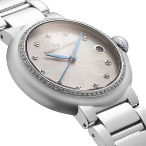 Maurice Lacroix Fiaba Round Date Diamonds FA1004-SD502-170-1 Damenuhr Gehäuse/Band Edelstahl poliert mit 79 Diamanten NEU OVP. mit 2 Jahren Hersteller-Garantie Box Papiere
