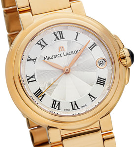 Maurice Lacroix Fiaba Round Date FA1004-PVP06-110-1 Gold Damen-Armbanduhr Gehäuse/Band roségold NEU OVP. mit Box Papiere und 2 Jahren Hersteller-Garantie