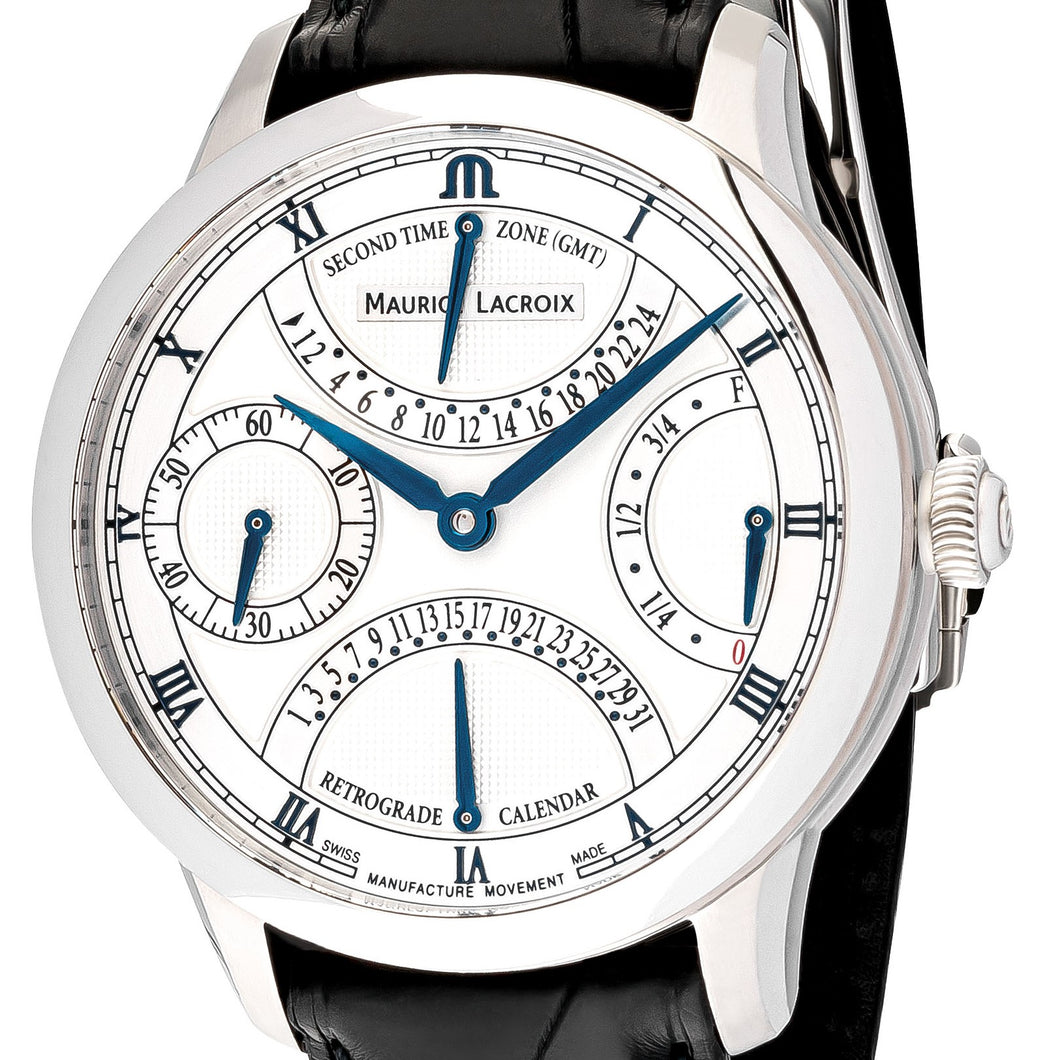 Maurice Lacroix Masterpiece Double Retrograde MP6578-SS001-131-1 Manufaktur Automatik Kaliber ML-191 NEU OVP. mit Box Papiere Anleitung Garantiekarte 2 Jahre internationale Hersteller-Garantie