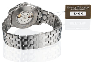 Maurice Lacroix Pontos Jour & Date | PT6158-SS002-03E-1 | Automatik Herren Uhr | Edelstahlband | Day-Date | NEU OVP | mit Box, Papiere, Anleitung, Garantiekarte, 2 Jahre Herstellergarantie