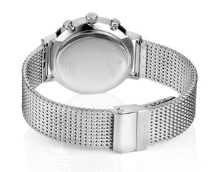 Maurice Lacroix Milanaise Edelstahl-Armband für Herren-Uhren aus feinem Stahl Metall Ersatzband SS002 für Eliros Les Classiques Pontos Masterpiece Breite 20 mm feingliedrig matt satiniert - Chronographen 24 - Luxusuhren günstig kaufen