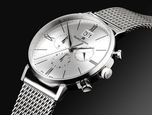 Maurice Lacroix Milanaise Edelstahl-Armband für Herren-Uhren aus feinem Stahl Metall Ersatzband SS002 für Eliros Les Classiques Pontos Masterpiece Breite 20 mm feingliedrig matt satiniert - Chronographen 24 - Luxusuhren günstig kaufen