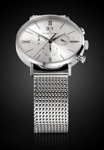 Maurice Lacroix Milanaise Edelstahl-Armband für Herren-Uhren aus feinem Stahl Metall Ersatzband SS002 für Eliros Les Classiques Pontos Masterpiece Breite 20 mm feingliedrig matt satiniert - Chronographen 24 - Luxusuhren günstig kaufen