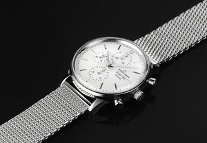 Jacques Lemans Nostalgie Classic Chronograph Herrenuhr ETA Valjoux 7750 N-208A Box Papiere Garantie - Chronographen 24 - Luxusuhren günstig kaufen