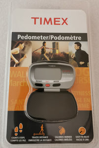 Timex Pedometer Podomètre Schrittzähler T5E011ME mit Großanzeige Entfernung Kalorien Uhrzeit im Flip-Case