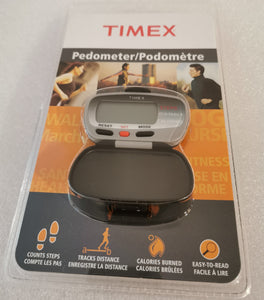 Timex Pedometer Podomètre Schrittzähler T5E011ME mit Großanzeige Entfernung Kalorien Uhrzeit im Flip-Case